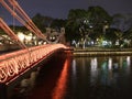 A Lighted Bridge on Singapore River