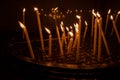 Lighted candles in Nativity Church Royalty Free Stock Photo