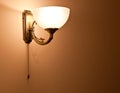 Lighted classic sconce Royalty Free Stock Photo