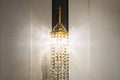Lighted classic sconce on the wall Royalty Free Stock Photo
