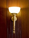 Lighted classic sconce on the wall