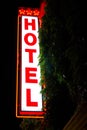 Lighted hotel sign