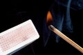 Lighted match Royalty Free Stock Photo