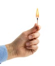 Lighted matchstick Royalty Free Stock Photo