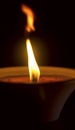 A lighted mosquito candle close-up with a burning wick Royalty Free Stock Photo
