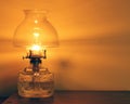 Lighted Oil Lamp Royalty Free Stock Photo