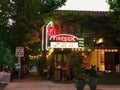 Lighted sign of Fireside restaurant on NW 23rd Street, Portland, Oregon Royalty Free Stock Photo