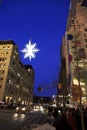 Lightened snowflake over Manhattan street - New York - USA