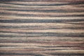 Lightened zebrano oak with a striped natural pattern close-up