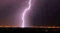 Lightening night in edmonton Royalty Free Stock Photo