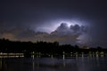 Lightening over Dow's Lake Royalty Free Stock Photo