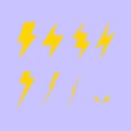 Lightening Thunderbolt Illustration Vector Icon Electric Spark Vector