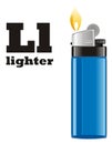 Lighter and abc Royalty Free Stock Photo