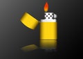 Lighter design vector object with shadow mirror effect Royalty Free Stock Photo