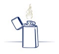 Lighter fire Royalty Free Stock Photo