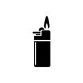 Lighter Fire, Gas Flame Flat Vector Icon Royalty Free Stock Photo