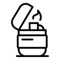 Lighter flame icon, outline style