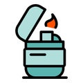 Lighter flame icon vector flat Royalty Free Stock Photo