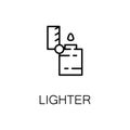 Lighter flat icon or logo for web design. Royalty Free Stock Photo