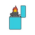 Lighter gasoline isolated. cigarette lighter vector illustration