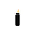 lighter icon black vector design Royalty Free Stock Photo