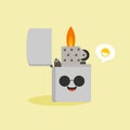 Lighter icon. Flat illustration of lighter vector icon for web design. Risk and dangerous about fire or flame. warning for Royalty Free Stock Photo