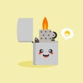 Lighter icon. Flat illustration of lighter vector icon for web design. Risk and dangerous about fire or flame. warning for Royalty Free Stock Photo