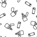 Lighter Icon Vector Seamless Pattern