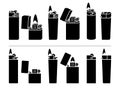 Lighter icon set. Vector