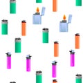 Lighter Icon Vector Seamless Pattern