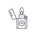 Lighter line icon concept. Lighter vector linear illustration, sign, symbol Royalty Free Stock Photo