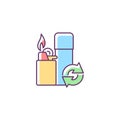 Lighter refill RGB color icon Royalty Free Stock Photo