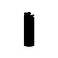 Lighter Silhouette. Black and White Icon Design Element on Isolated White Background Royalty Free Stock Photo