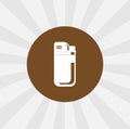 lighter for smoke isolated icon. smoking design element