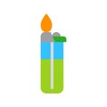 Lighter vector, Barbecue related flat style icon