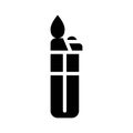 Lighter vector, Barbecue related solid style icon