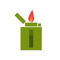 Lighter vector icon in flat. Fire isolated illustration Royalty Free Stock Photo