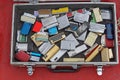 Lighters in suitcase Royalty Free Stock Photo