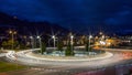 Lightextractors around a roundabout in the city of Innsbruck