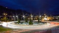 Lightextractors around a roundabout in the city of Innsbruck