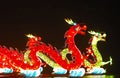 Lightful dragons in Lantern Festival celebratin Royalty Free Stock Photo
