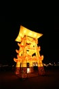 Lightful tower in chinese lantern festival celebra Royalty Free Stock Photo