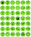 Lightgreen office buttons Royalty Free Stock Photo