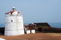 Lighthouse in Aguada fort,located near Sinquerim Beach,Goa,portuguese India Royalty Free Stock Photo