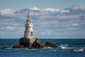 The lighthouse at Ahtopol, Bulgaria. Lighthouse in the port of Ahtopol, Black Sea, Bulgaria, Royalty Free Stock Photo