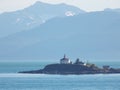 Lighthouse in Alaska`s Inside Passage