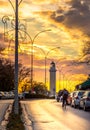 The lighthouse of Alexandroupolis symbol of the town, Greece