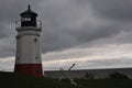 Lighthouse and Anchor on a Stormy Day Royalty Free Stock Photo