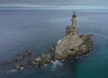 Lighthouse Aniva in Southern Point of Sakhalin Island, Russia.