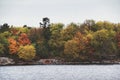 lighthouse in the archipelago during autumn